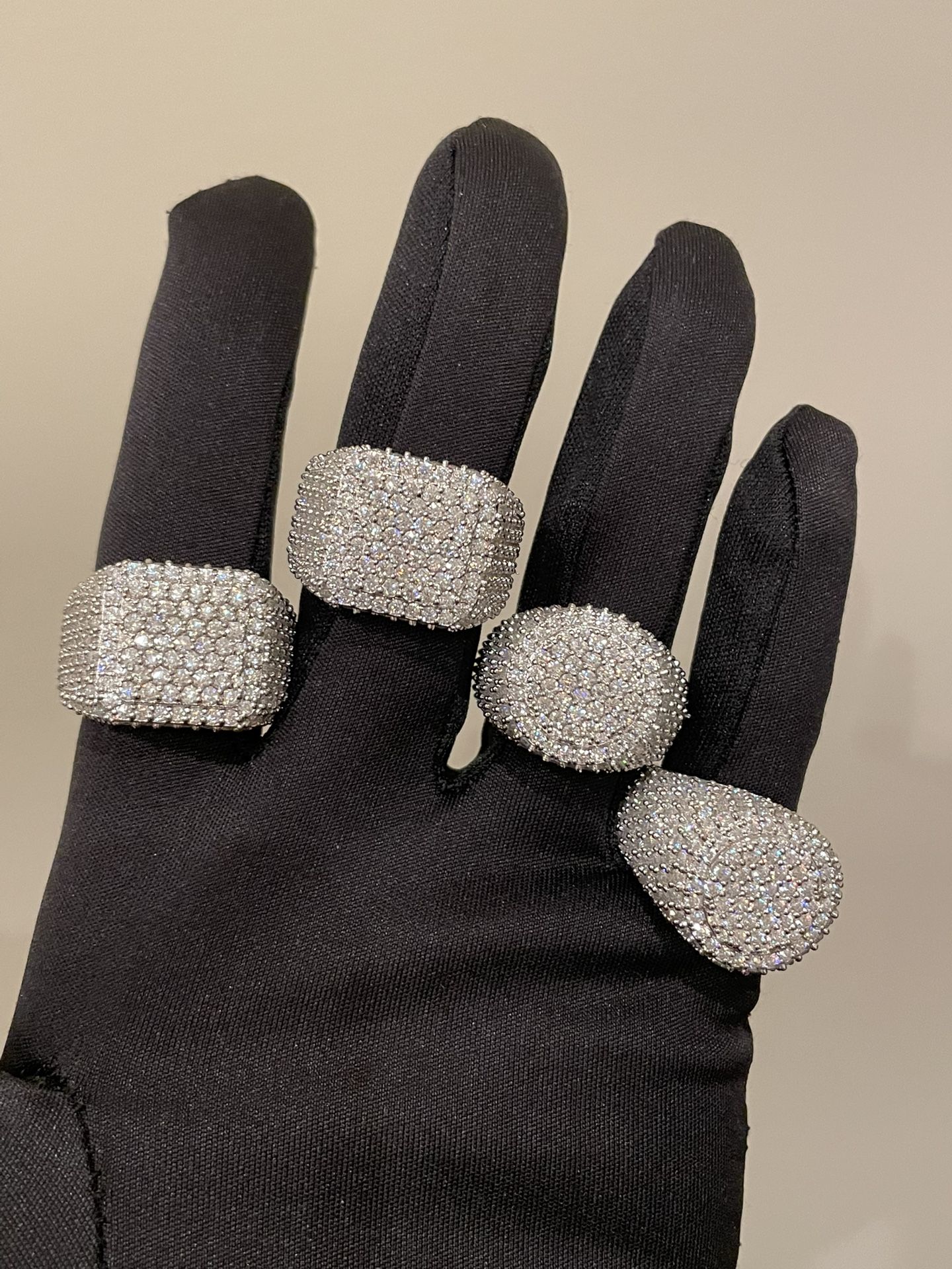 VVS Moissanite Rings Pass Diamond Tester Bust Down