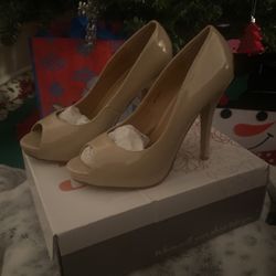 Nude Open Toe Heels- New!! 8 1/2