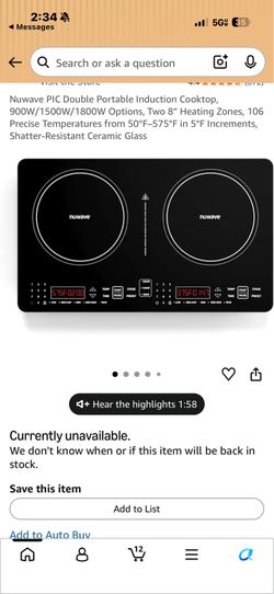 Nuwave Induction Cook Top