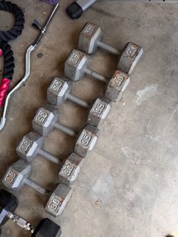 Cast Iron Hex Dumbbells