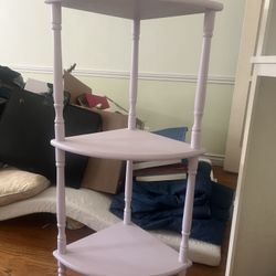 Painted Corner Tiered Shelf