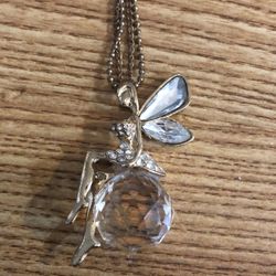 Lot Of Two Disney Tinker bell Necklace And Ring Set Gorgeous Size 10 Ring
