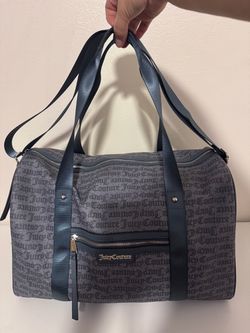 Juicy Couture Monogram Duffle Bag Navy Blue