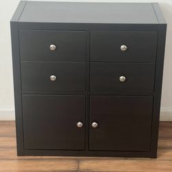 Ikea kallax black 6 drawers dresser cabinet 