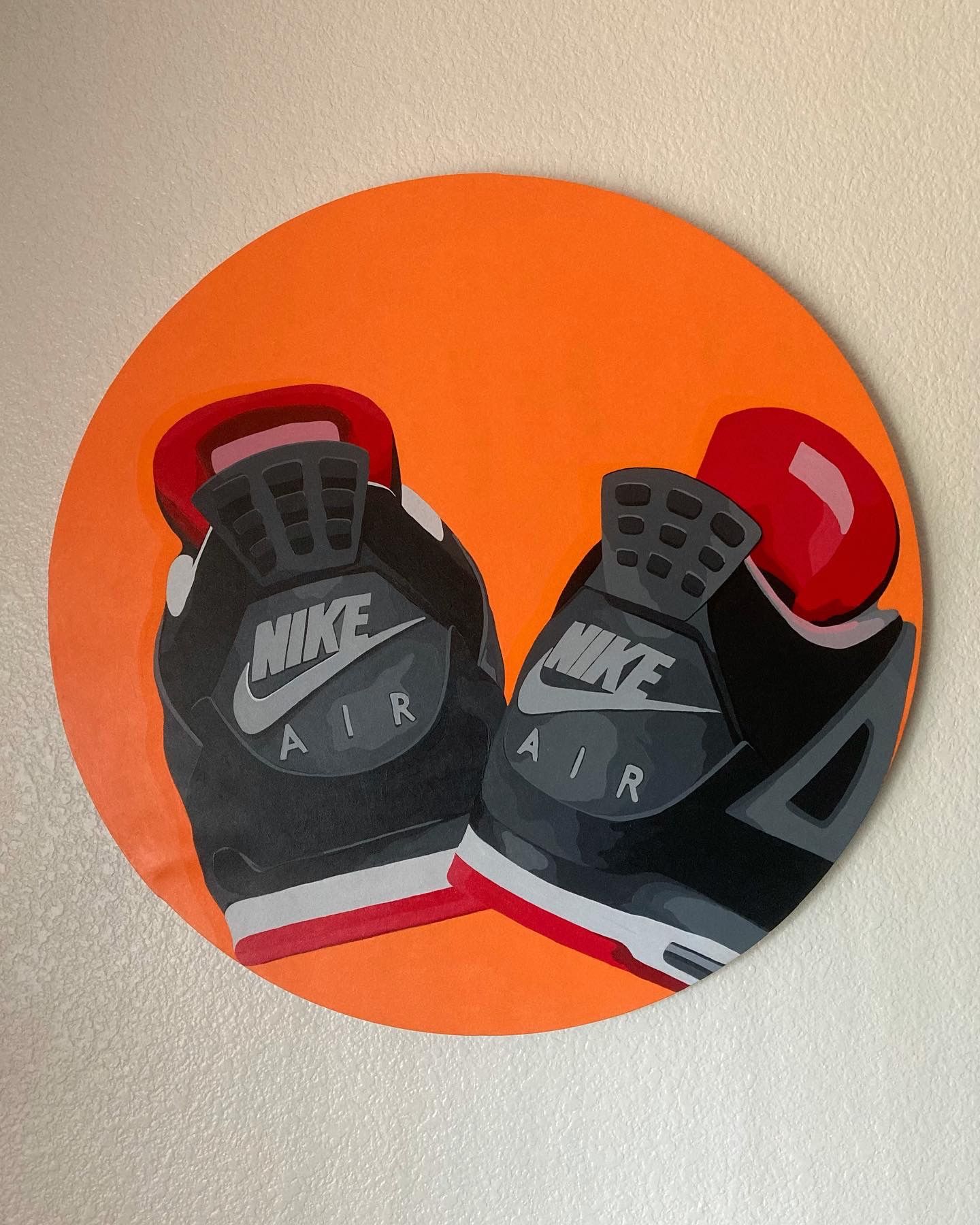 Nike Air Jordan 4 Bred Painting Big Size