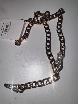 Juliet by Crystal Avenue Gold Chain Necklace