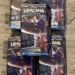 (10) Lorcana “Rise of the Floodborn” Starter Deck- Amber/Saphire