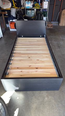 Double twin bed frame and mattress