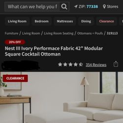 42' Ottoman From Living Spaces 