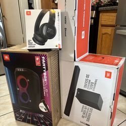 JBL Super Home Audio Bundle – JBL PartyBox Club Live 120 +  JBL Live 675NC Headphones + JBL Cinema SB595 3.1.2 Dolby Atmos System
