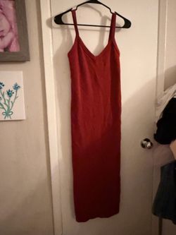 Elegant Red Satin Midi Dress