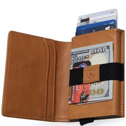 Designer CAVAARTIS Slim Wallet | One Million Collection | Premium Genuine Leather | Smart RFID Protection | Minimalist | Smart Quick Release Cards |