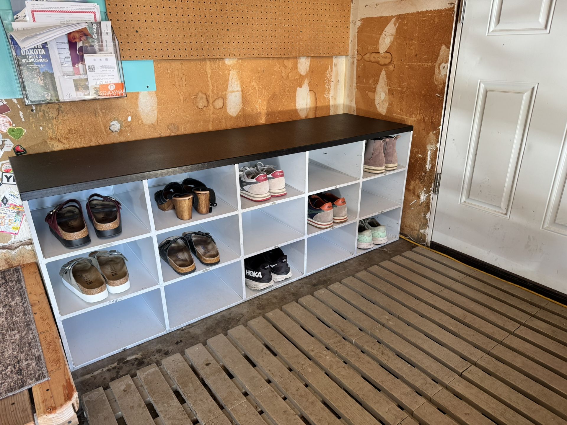 Solid PVC Bench and Cubby Storage
