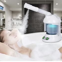 Portable 2 In 1 Hair and Facial Steamer with Bonnet Hood for Personal Home Use