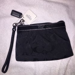 Coach Wristlet Black Small Lures Large Wallet New 