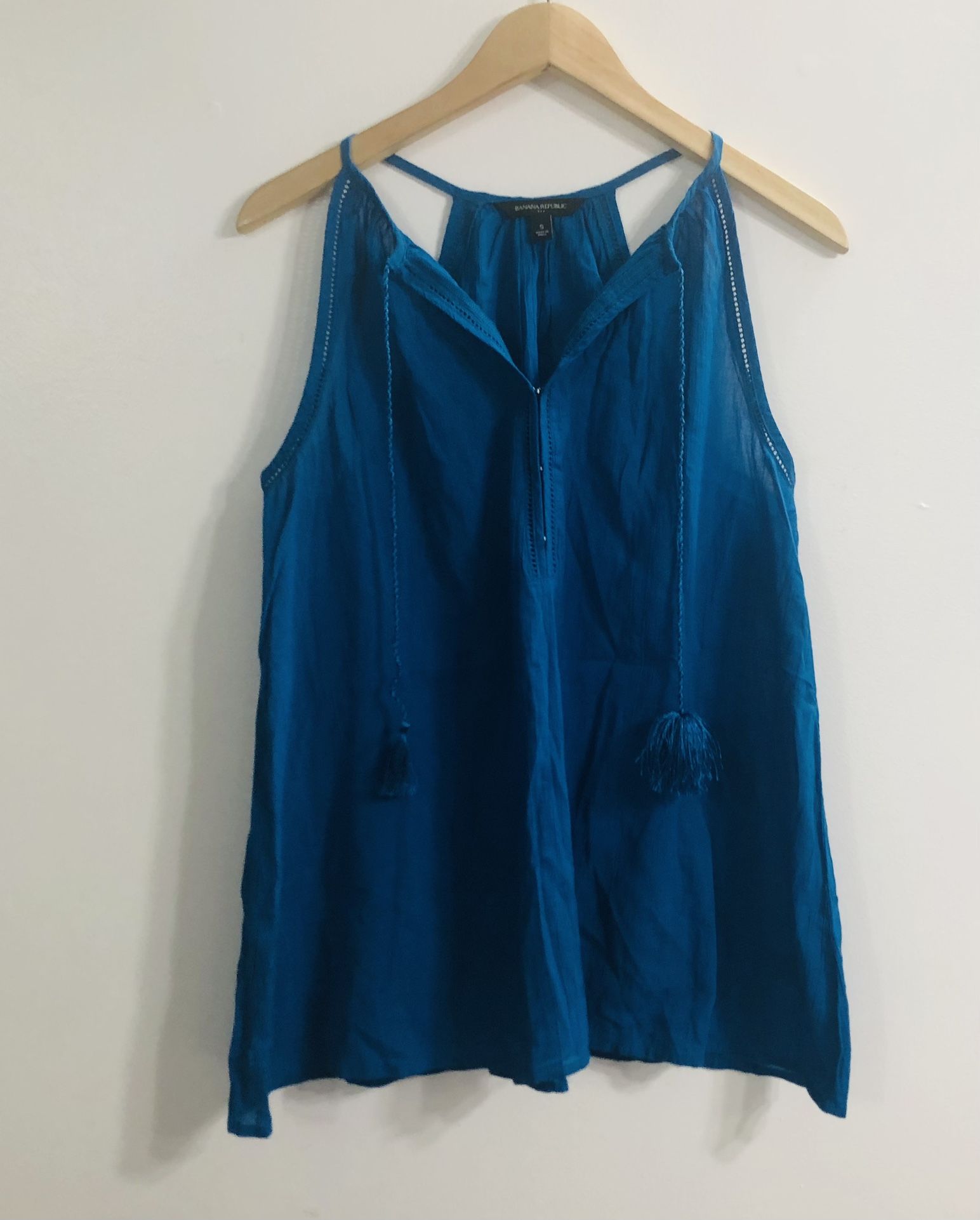 Banana Republic sleeves-less blouse blue. oversized Small