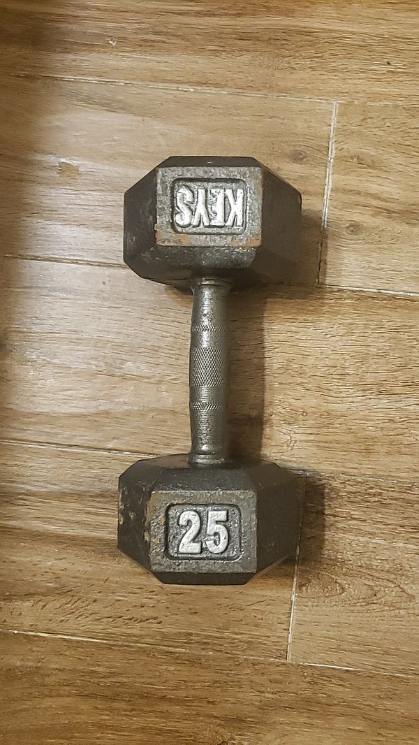 A single 25 lbs dumbbell for Sale in Orlando, FL OfferUp