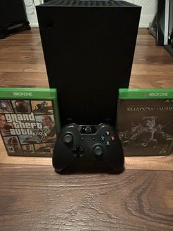 Xbox Series X With Controller And Two Games
