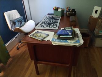 Unique mid century modern teak desk