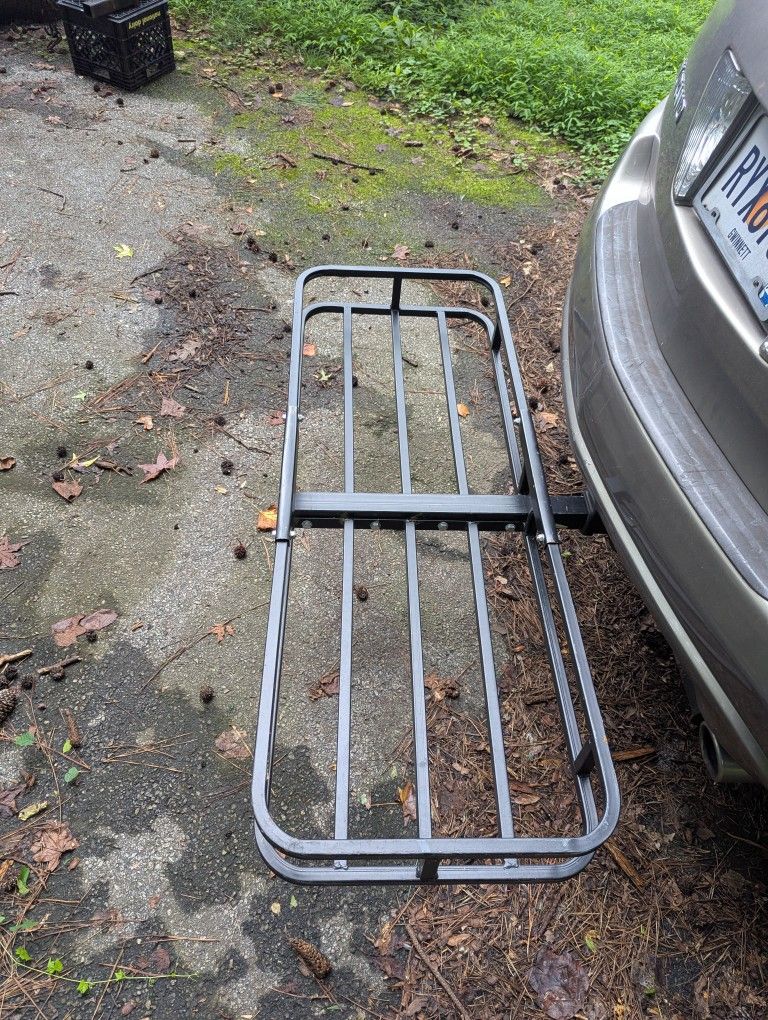 Steel Hitch Cargo Carrier, 500-Lb. Capacity, Black, 53.5in.L x 19.5in.W x 5in.H