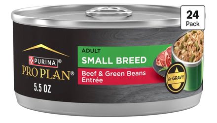 Purina Pro Plan Adult Small Breed Wet Dog Food, Beef, (24) 5.5 oz