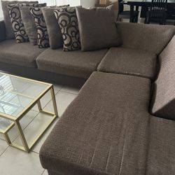 Brown Sectional For Sale (Pillows Are Optional)