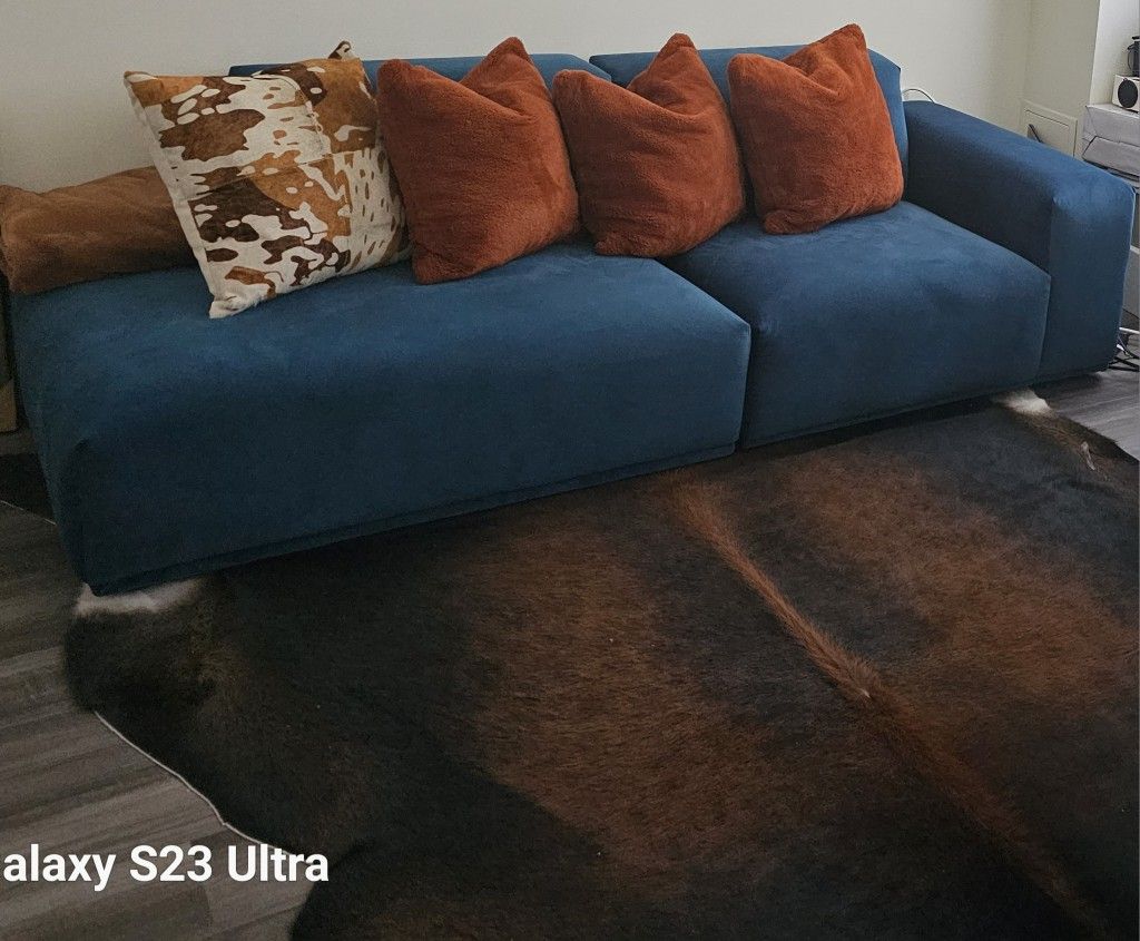 Todd Left Chaise Sofa, Deep Teal Velevet