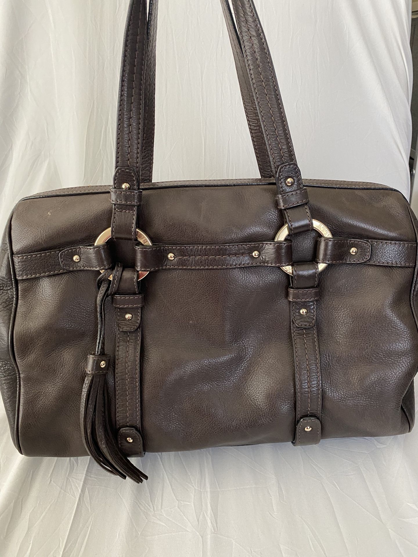 Authentic Bally Leather Boston Bag