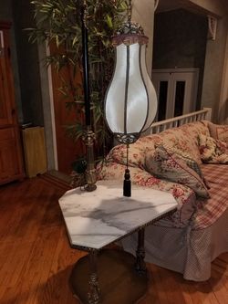 Moroccan style vintage marble table lamp