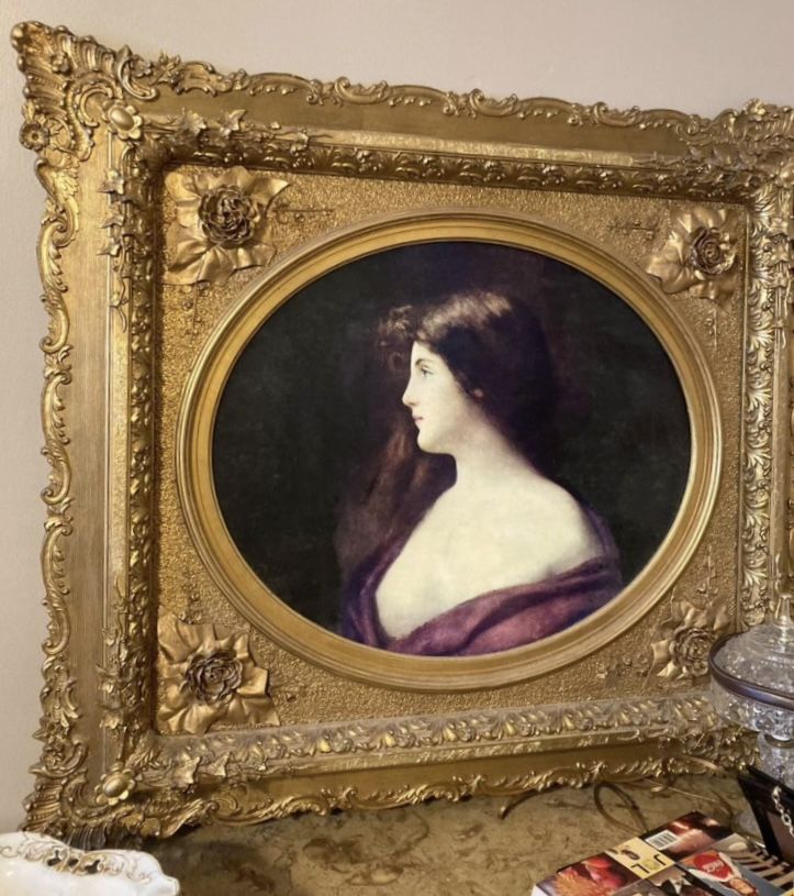Antique Large Wooden Frame Wall Art