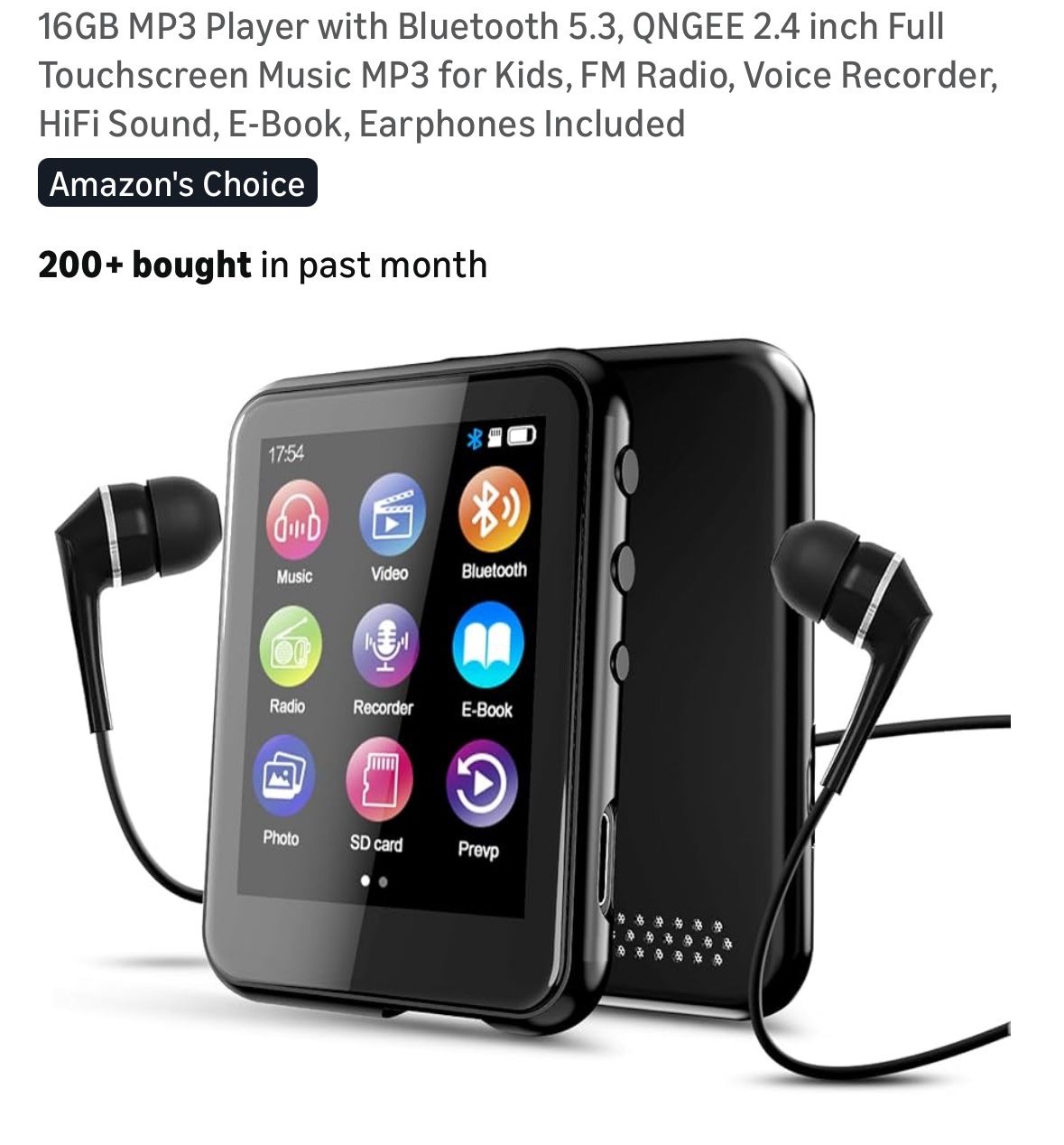 MP3 Player With Bluetooth 