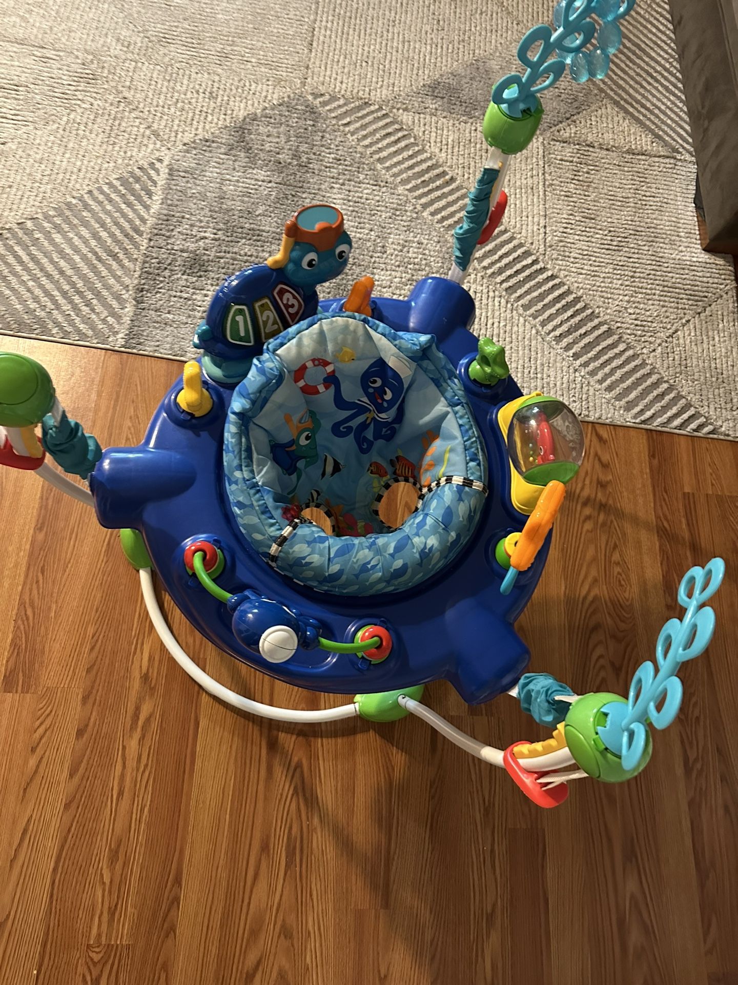 NEPTUNE OCEAN JUMPER WITH 360° SWIVEL, 4 HEIGHTS, REMOVABLE TOYS