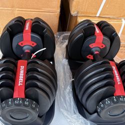 Pair Adjustable Dumbbell Brand New In Solid Boxes Each Dumbbell (5 To 52 5 Lbs) $240 For Both 