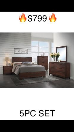 💥HUGE Blowout Furniture Sale!💥 Brand New 5PC Queen Size Bedroom Set! $50 Down Takes It Home Today!