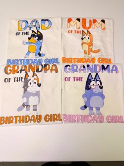 Bluey Birthday Family T-Shirts / playeras personalizadas