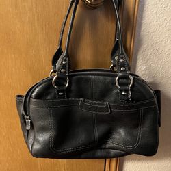 Coach Black Pebble Leather