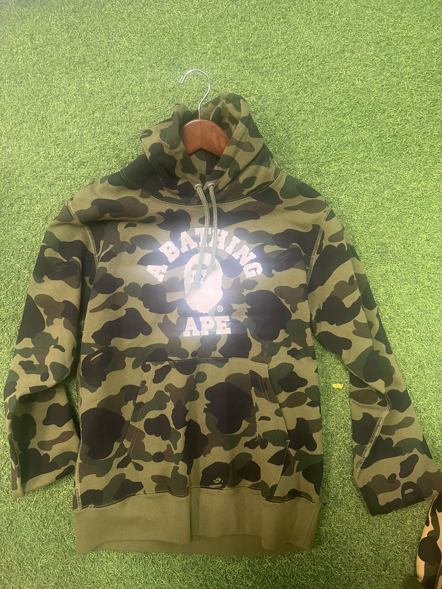 BAPE 1st Camo College Logo Hoodie green,All Products : American Fashion Style Bags On Sale