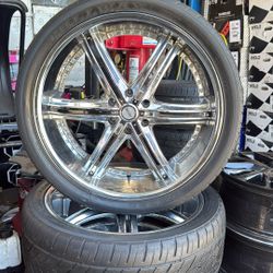 24 In Wheels With Tires