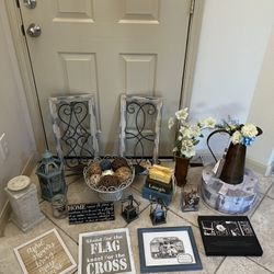 Rustic Candle Holder Pair And More !!!!!
