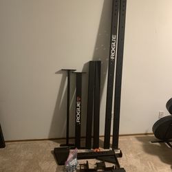 ROGUE S-2 Squat Stand 2.0 with Pull-up Bar and Safety Spotter Arms