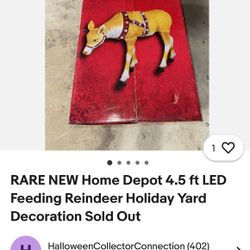 Feeding Reindeer Holiday Yard Decoration Pair($400) Or Individually($200 Each) 