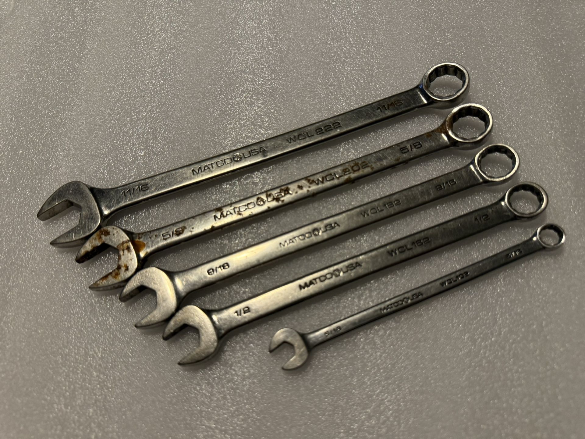 MATCO USA SAE Standard Combo Wrench Bunch (5) 