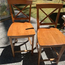 Bar Stools 2 Wooden