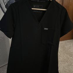 Black Catarina One Pocket Scrub Top