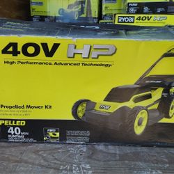 Brand New RYOBI Lawnmower
40V HP Brushless 20 in Walk Behind Self-Propelled Lawn Mower with Battery