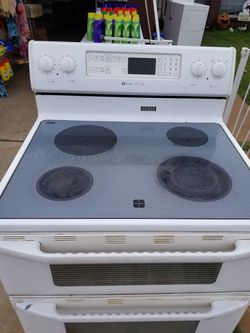 Maytag glass top double stove