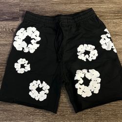 Black Denim Shorts 