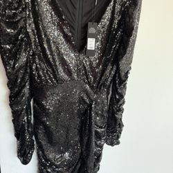 Black Sequin Dress