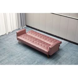 Rosa Pink Couch 🛋️ Brand New In Box Folds Down Into A Bed 🛏️ 