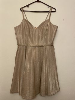 Large Shiny Dress With Matching Size 7 Shoes